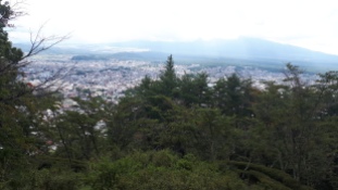 Actual view of the town from the pagoda but no mountain in sight